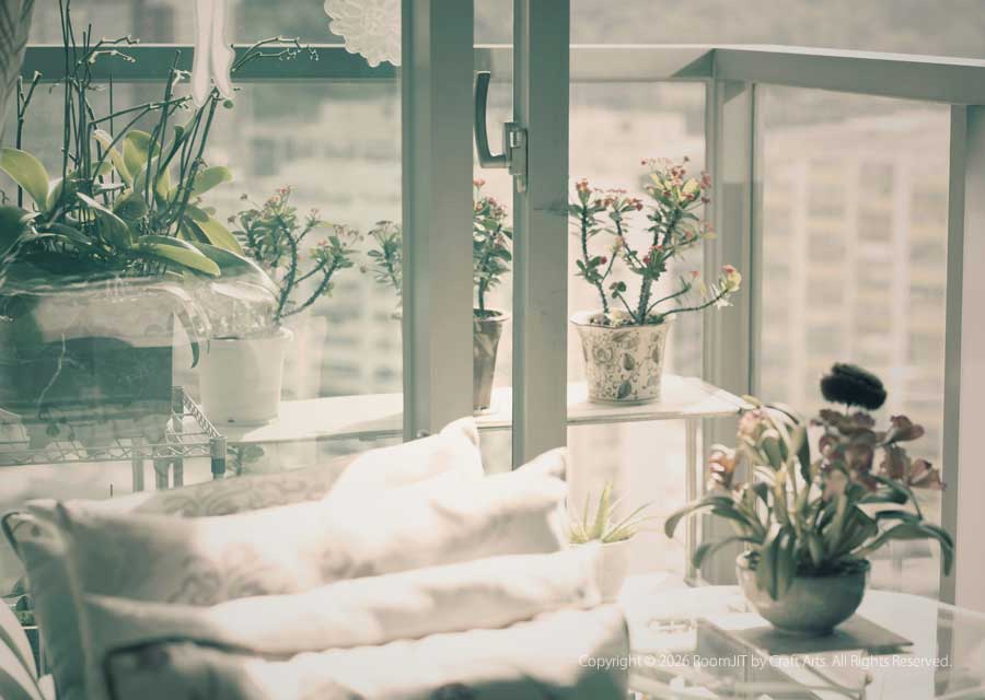 植物 喫茶 ベランダ ベランピング インテリア