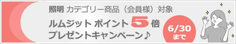 照明器具 ルムジット会員様対象 ポイント5倍プレゼントキャンペーン