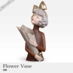 花瓶｜フラワーベース リボンの少女｜かわいい｜おしゃれ｜人気｜おすすめ｜インテリア｜通販
