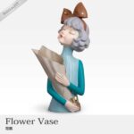 花瓶｜フラワーベース リボンの少女｜かわいい｜おしゃれ｜人気｜おすすめ｜インテリア｜通販