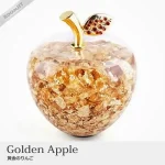 りんごの置物 風水 黄金のりんご 金運 アップ ゴールド アップル