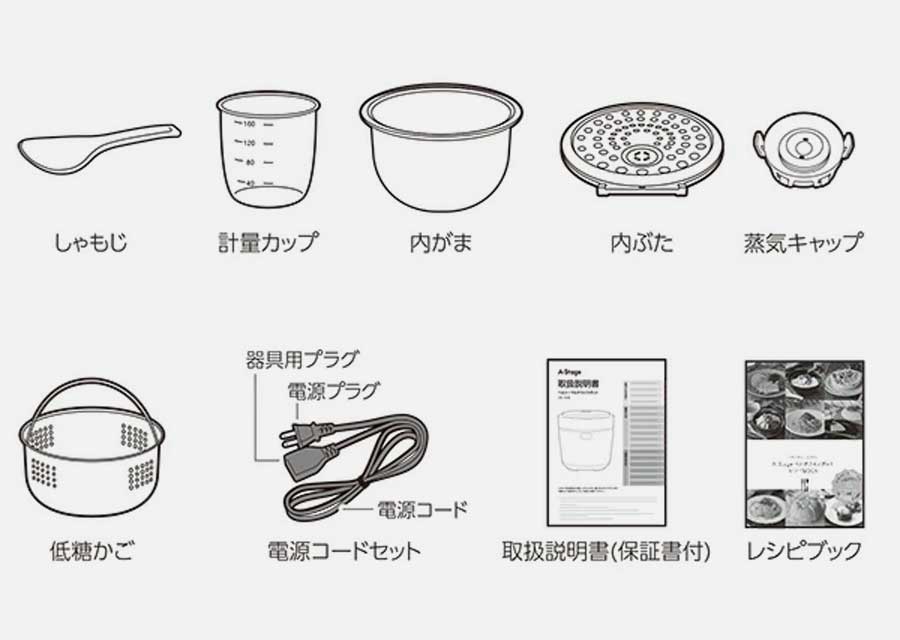 LRC-A30WT ヘルシーマルチライスポット 3合炊き キッチン 通販 インテリア