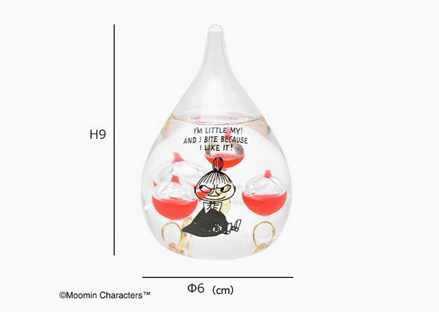 リトルミイ ガラスフロート温度計 しずく　　ムーミン 茶谷産業 北欧 インテリア 雑貨