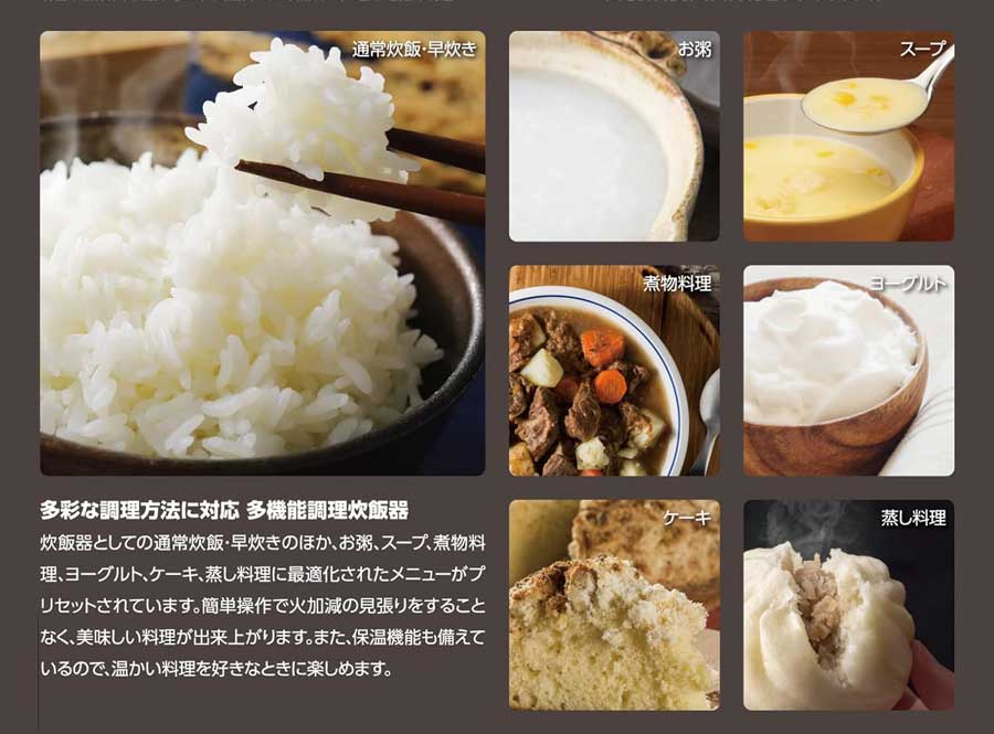 RM-200H 多機能炊飯器 グルメ炊き 4合炊き キッチン 通販 インテリア