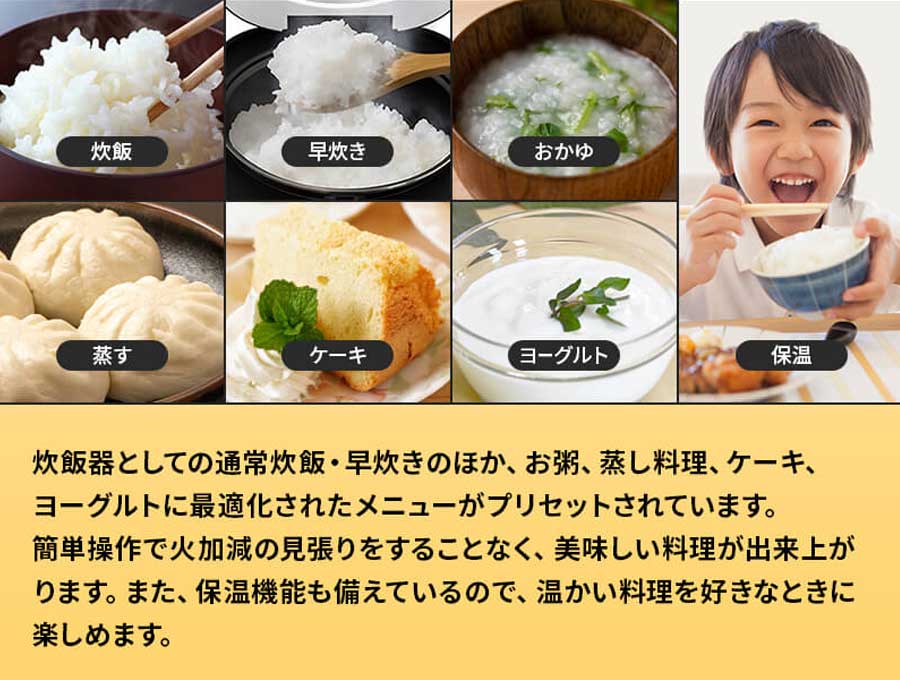 RM-200H 多機能炊飯器 グルメ炊き 4合炊き キッチン 通販 インテリア